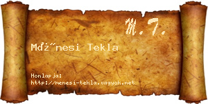 Ménesi Tekla névjegykártya